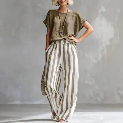Helen | High-Waisted Linen Set 2