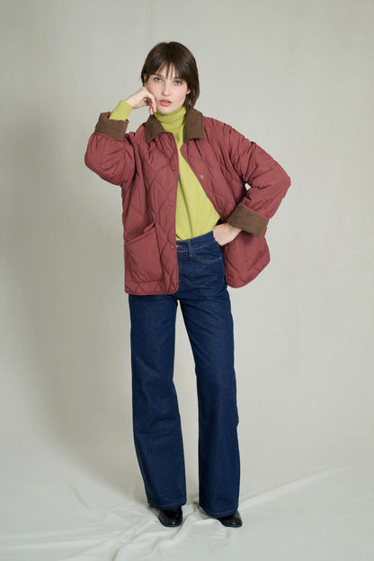 ISABELLA BORDEAUX QUILTED JACKET 1