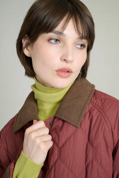 ISABELLA BORDEAUX QUILTED JACKET 2