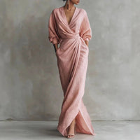 Isadora | Women's V-Neck Wrap Maxi Dress 0