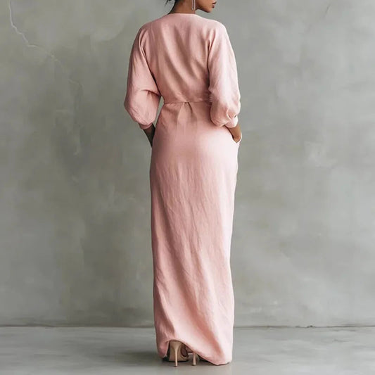 Isadora | Women's V-Neck Wrap Maxi Dress 1