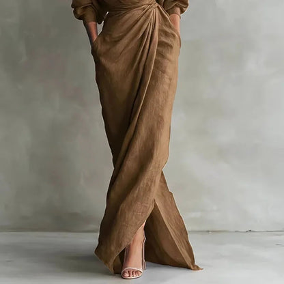 Isadora | Women's V-Neck Wrap Maxi Dress 3