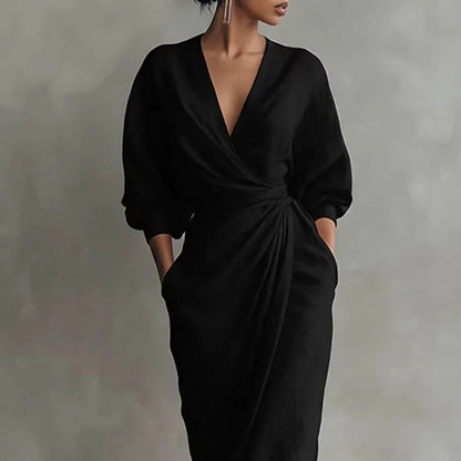 Isadora | Women's V-Neck Wrap Maxi Dress 5