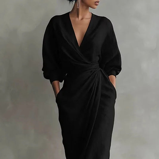 Isadora | Women's V-Neck Wrap Maxi Dress 5