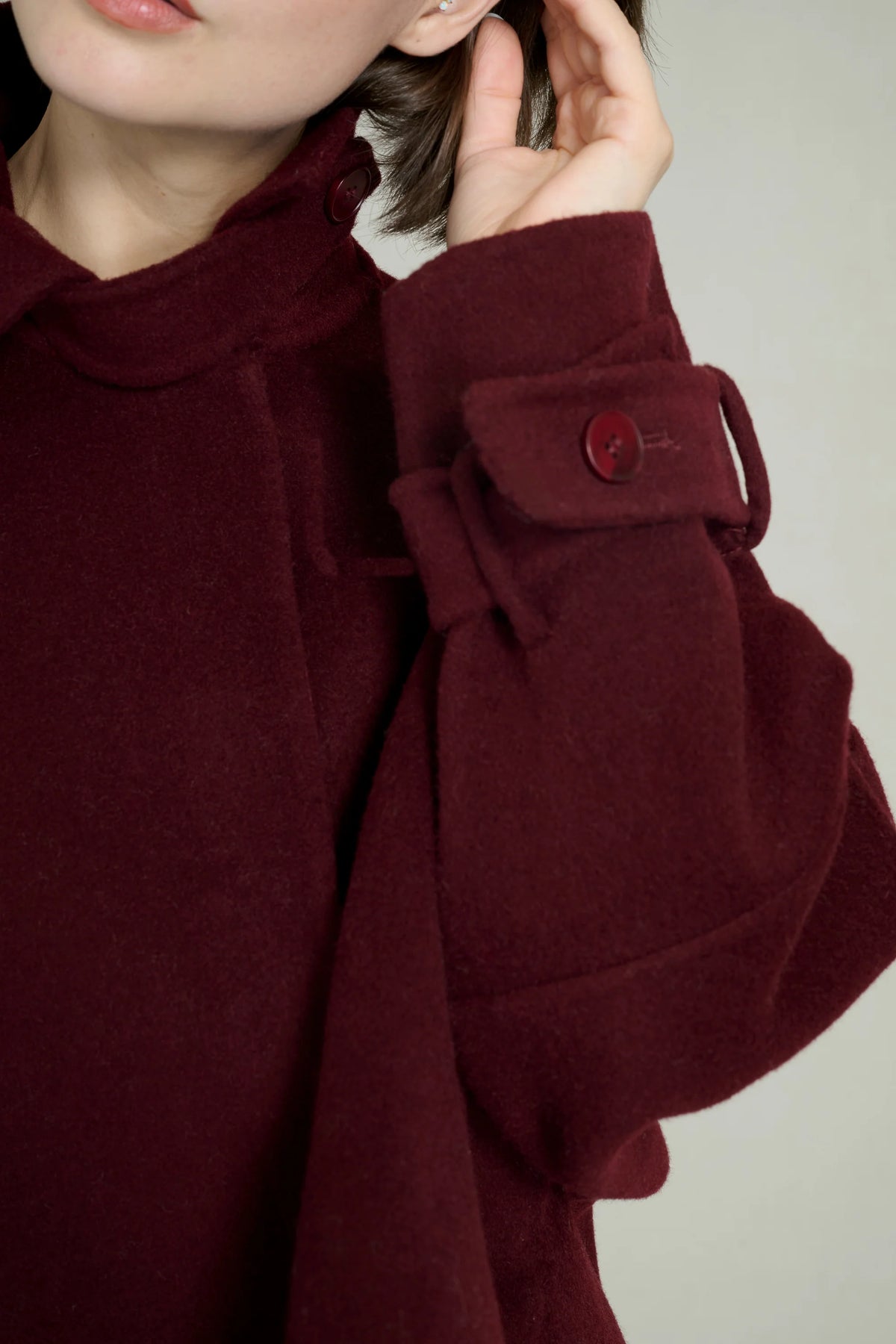 JADE PREMIUM PURE WOOL SHORT COAT 3