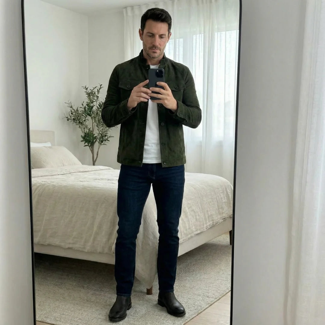 Jaxon Men's Jacket | Italian Suede, Tailored Fit 6