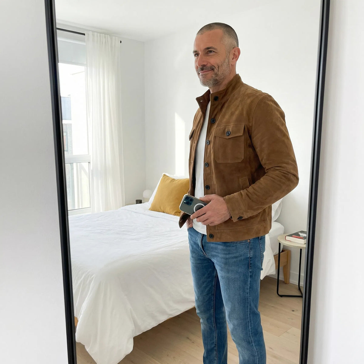 Jaxon Men's Jacket | Italian Suede, Tailored Fit 7