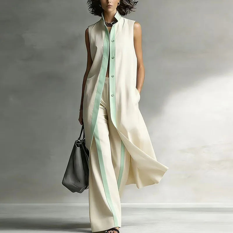 Jenna | Women's Sleeveless Wide Leg Two Piece Set 3
