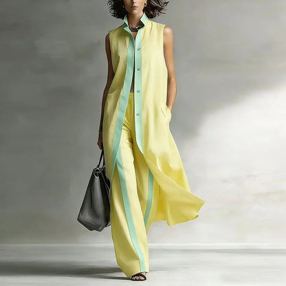 Jenna | Women's Sleeveless Wide Leg Two Piece Set 4