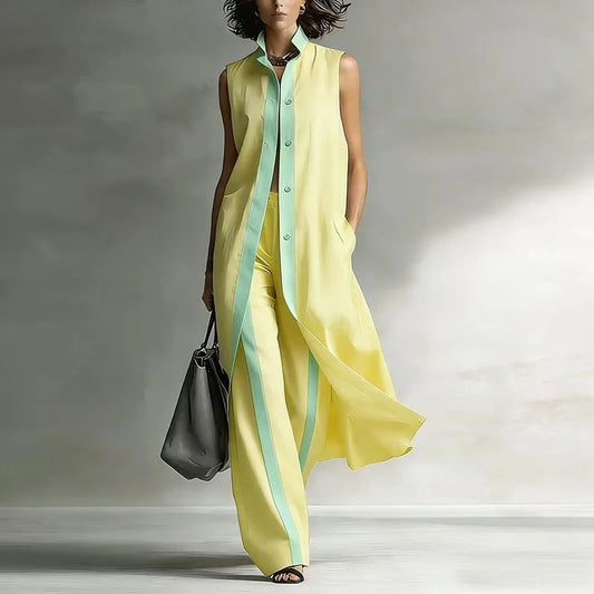 Jenna | Women's Sleeveless Wide Leg Two Piece Set 4