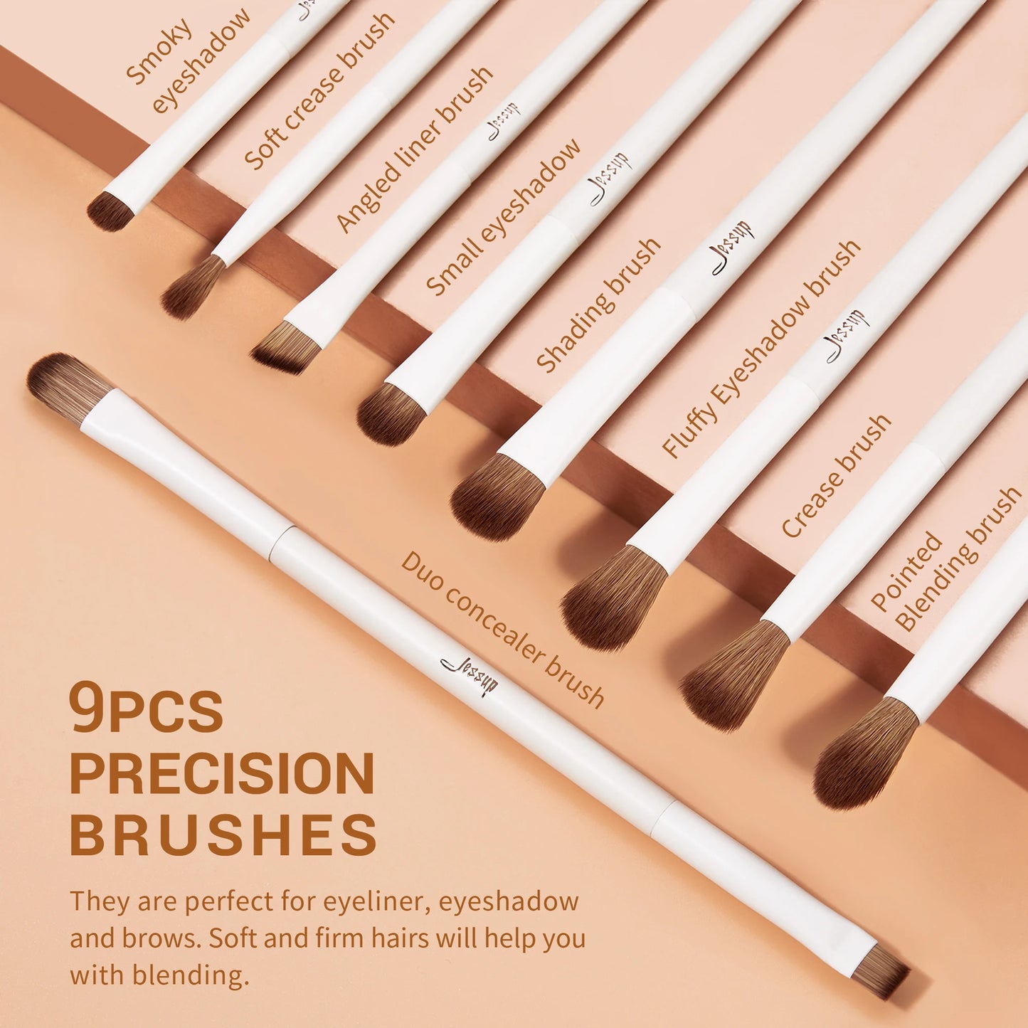Jessup Makeup Brushes 14pc Makeup Brush set Synthetic Foundation Brush Powder Contour Eyeshadow Liner Blending Highlight T329 3
