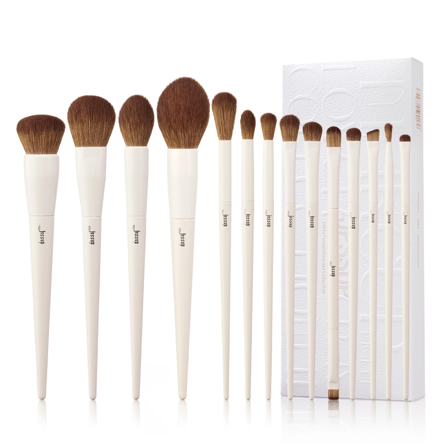 Jessup Makeup Brushes 14pc Makeup Brush set Synthetic Foundation Brush Powder Contour Eyeshadow Liner Blending Highlight T329 6