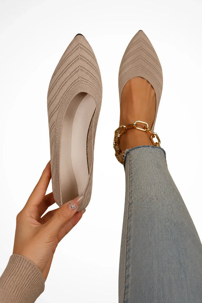 Jovia Women's Loafers | Orthopedic, Almond Pointed Toe, Knit Slip-On 6