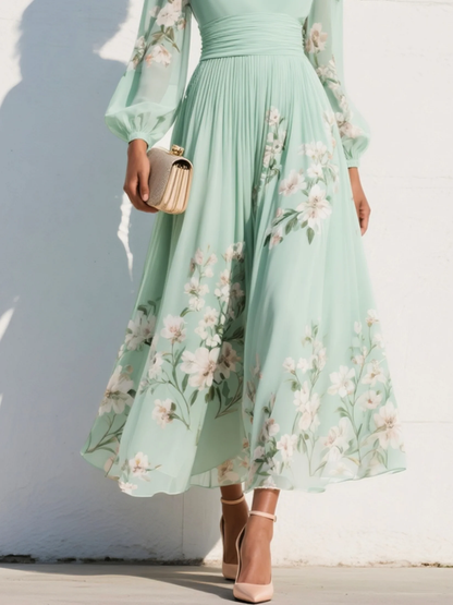 Katrina | Floral V-Neck Midi Dress 4