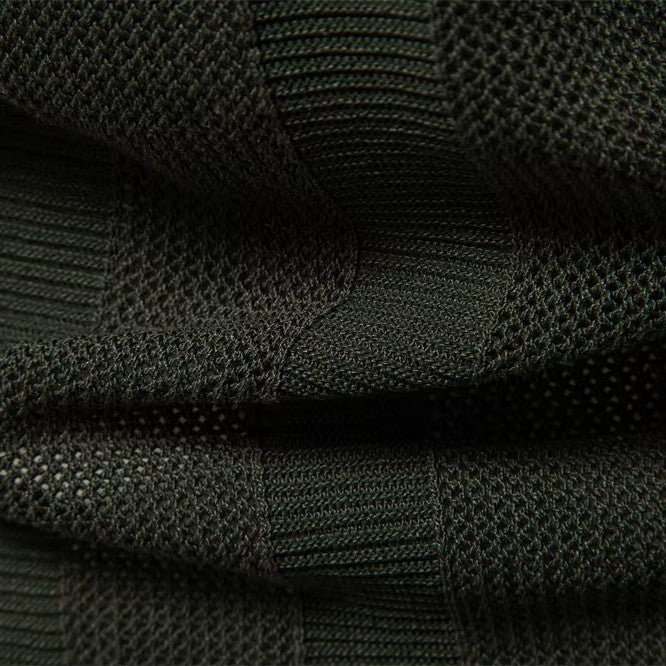 Knit Polo Shirt with Open Placket and Ribbed Hem 6