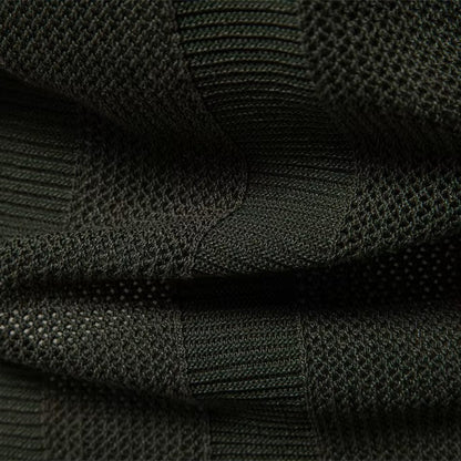 Knit Polo Shirt with Open Placket and Ribbed Hem 6