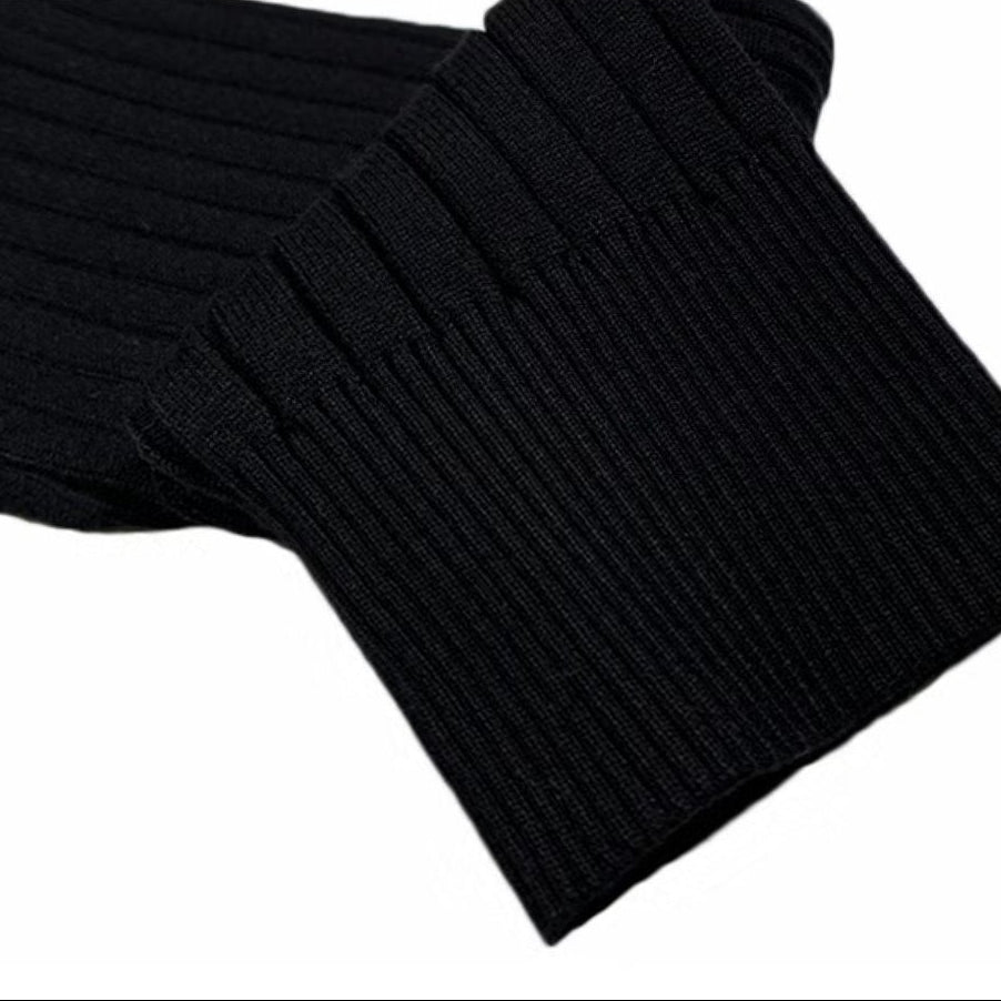 Knit Polo Sweater with Lapel Collar and Ribbing 7