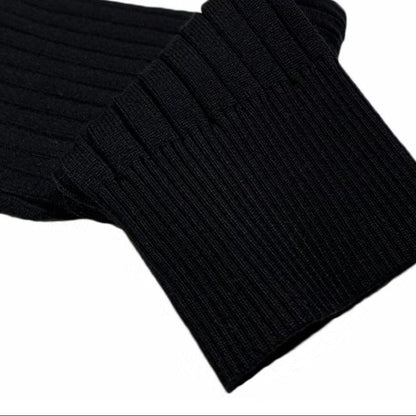 Knit Polo Sweater with Lapel Collar and Ribbing 7