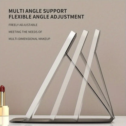 LED Makeup Mirror 3 Colors Lighting Dimmable with Touch Screen Fold Cosmetic Makeup Mirror Rechargeable Tabletop for Travel Home 3