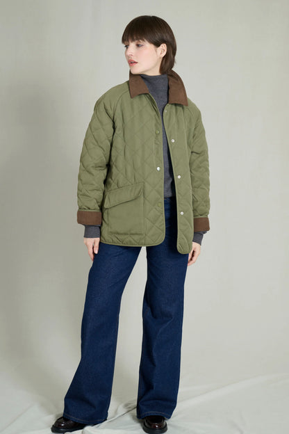 LUNA KHAKI QUILTED JACKET 1