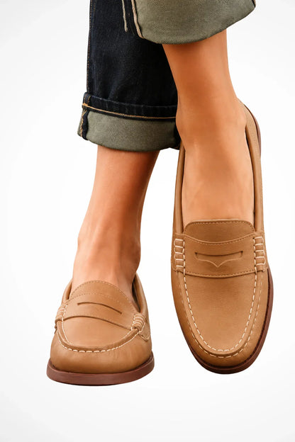 Lana Women's Loafers | Slip-On Leather with Penny Strap, Orthopedic Comfort 2