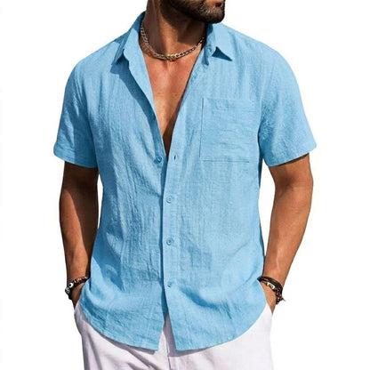 Leandro | Linen Short Sleeve Shirt 0