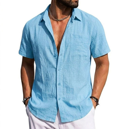 Leandro | Linen Short Sleeve Shirt 0