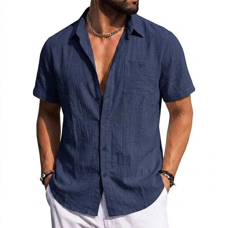 Leandro | Linen Short Sleeve Shirt 1