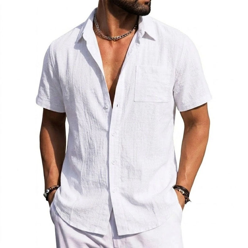 Leandro | Linen Short Sleeve Shirt 2