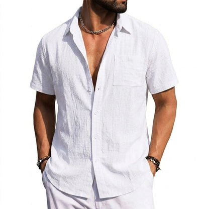 Leandro | Linen Short Sleeve Shirt 2