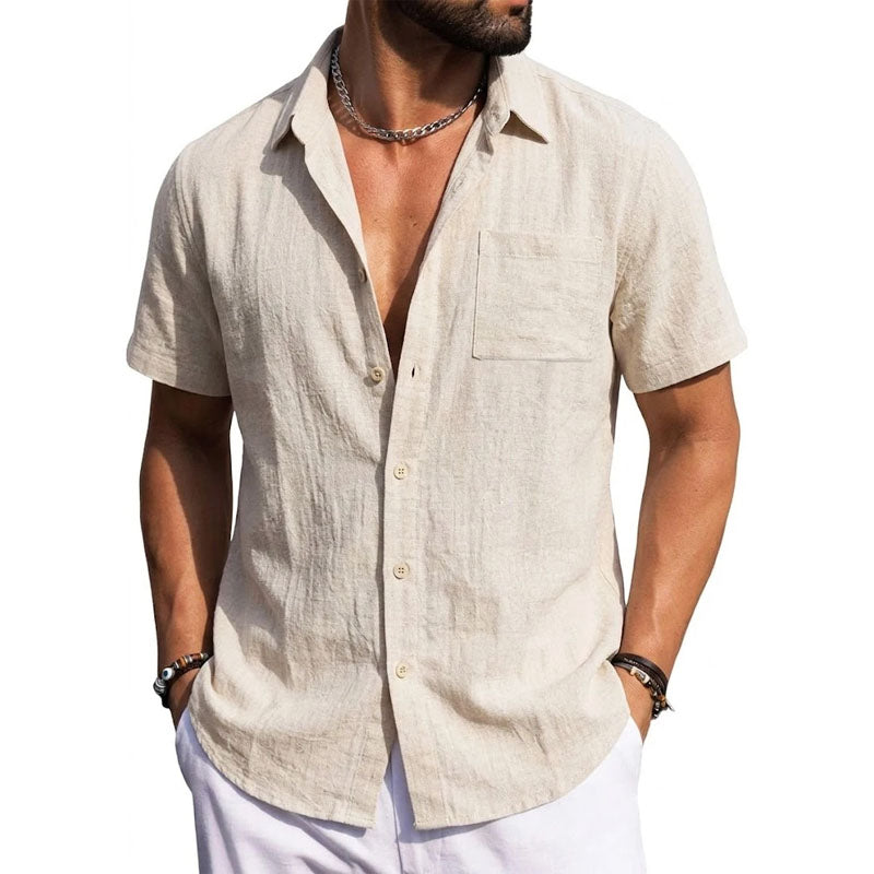 Leandro | Linen Short Sleeve Shirt 3