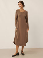 Lenzing Tencel Modal® A-Line Curved Hem Stretch Maxi Dress KAYLA 0