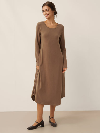 Lenzing Tencel Modal® A-Line Curved Hem Stretch Maxi Dress KAYLA 0