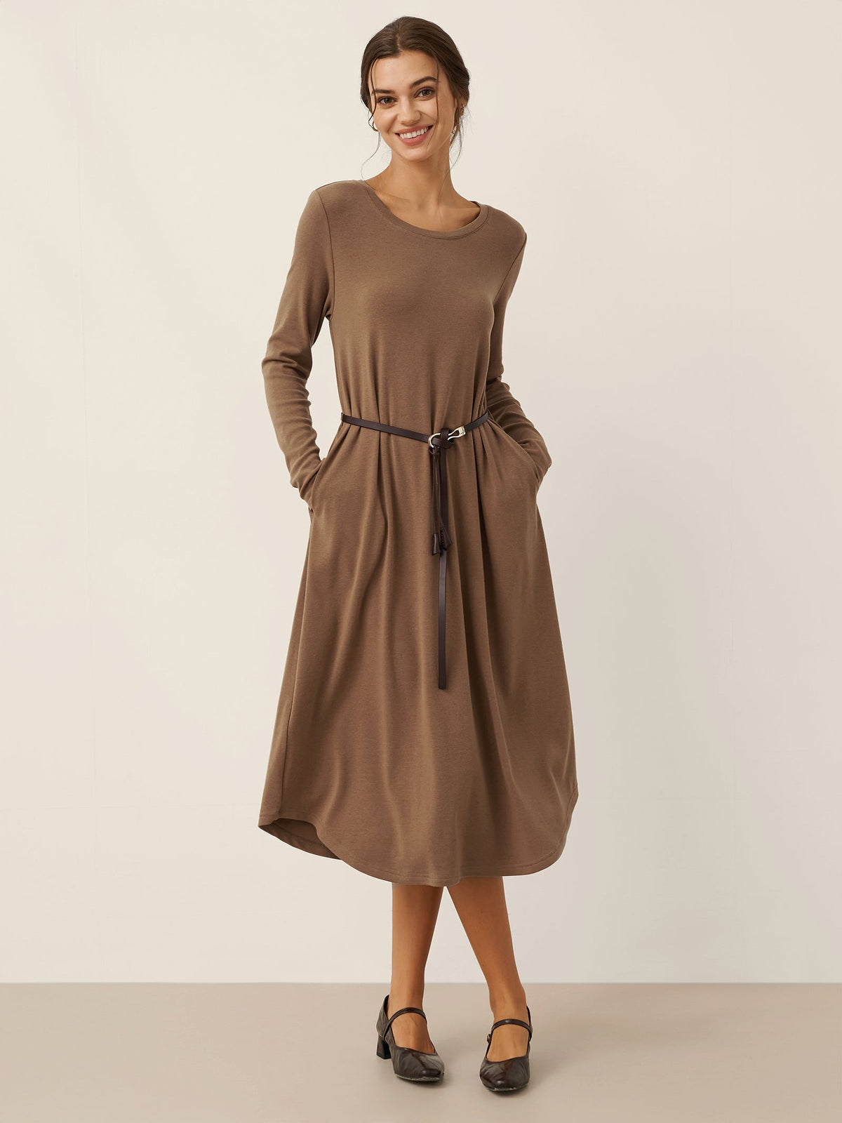 Lenzing Tencel Modal® A-Line Curved Hem Stretch Maxi Dress KAYLA 3