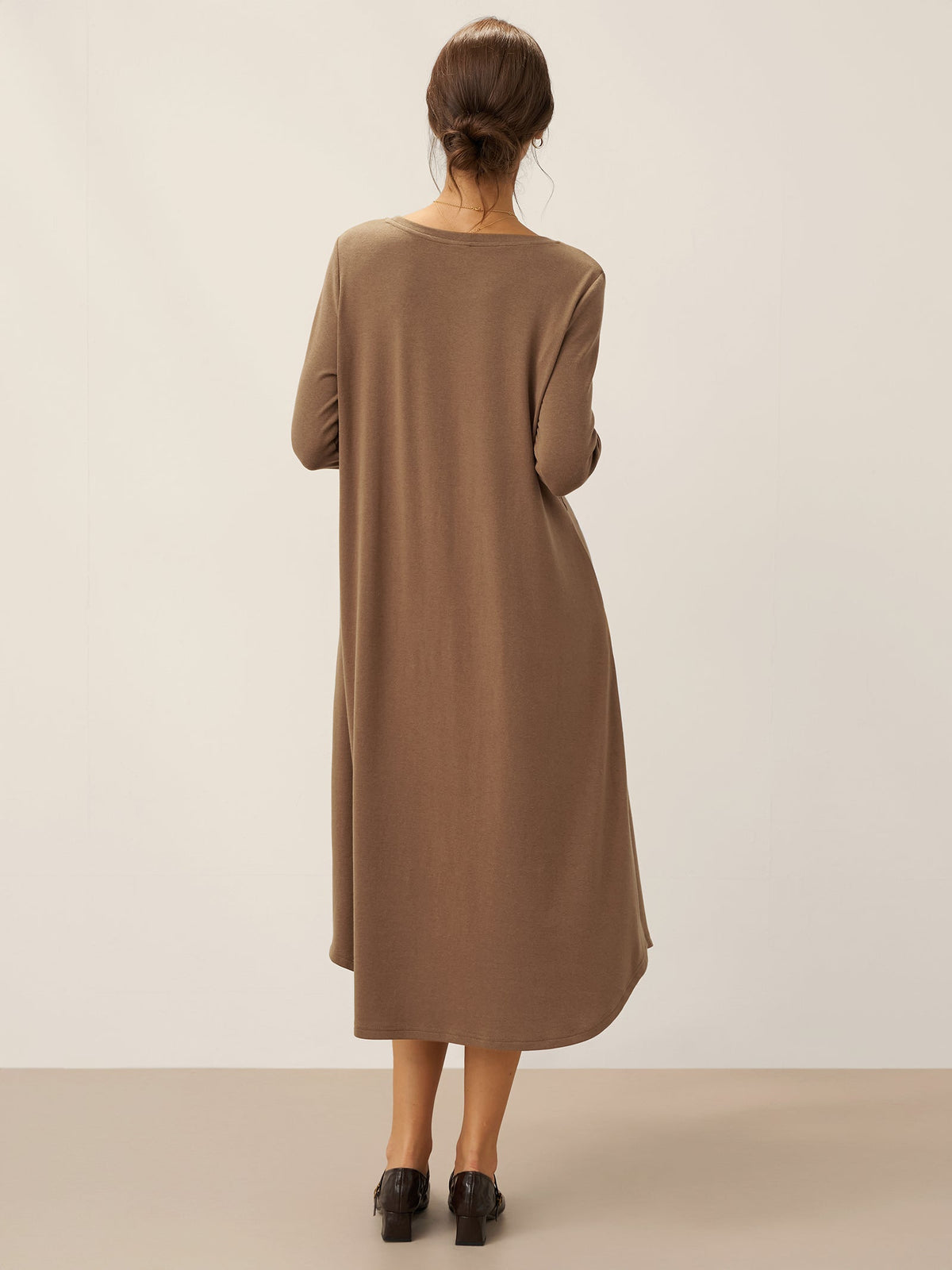Lenzing Tencel Modal® A-Line Curved Hem Stretch Maxi Dress KAYLA 5