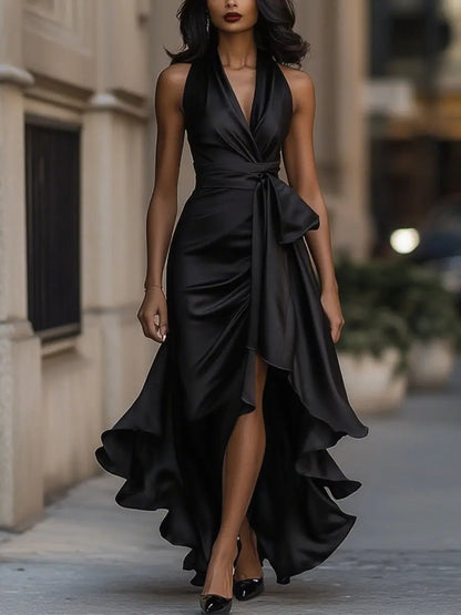 Leslie | Women's Halter Neck Maxi Dress 10