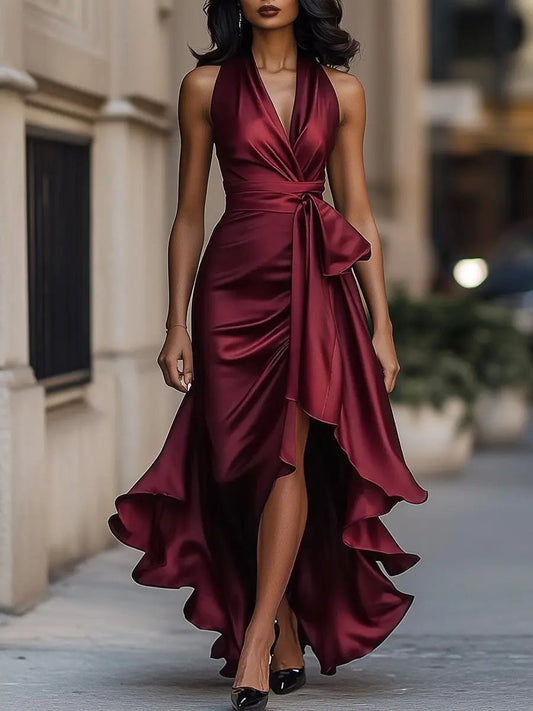Leslie | Women's Halter Neck Maxi Dress 5