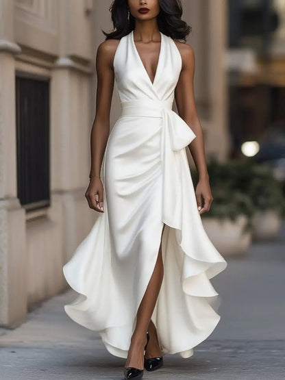 Leslie | Women's Halter Neck Maxi Dress 6