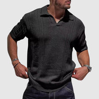 Lewis | Textured Knit Polo Shirt 0