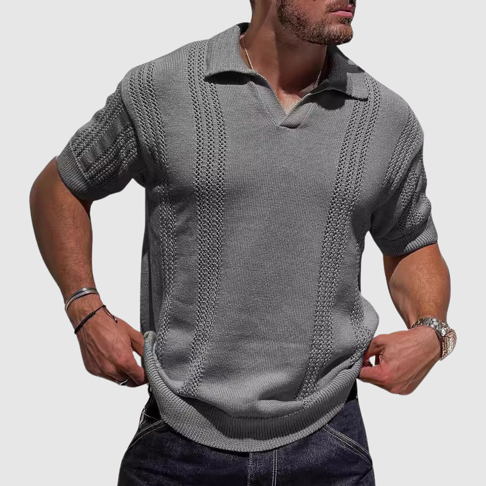 Lewis | Textured Knit Polo Shirt 2