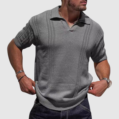 Lewis | Textured Knit Polo Shirt 2