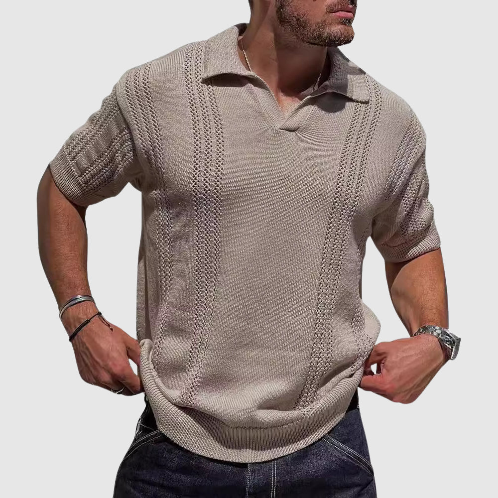 Lewis | Textured Knit Polo Shirt 3
