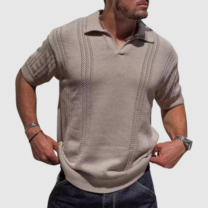 Lewis | Textured Knit Polo Shirt 3