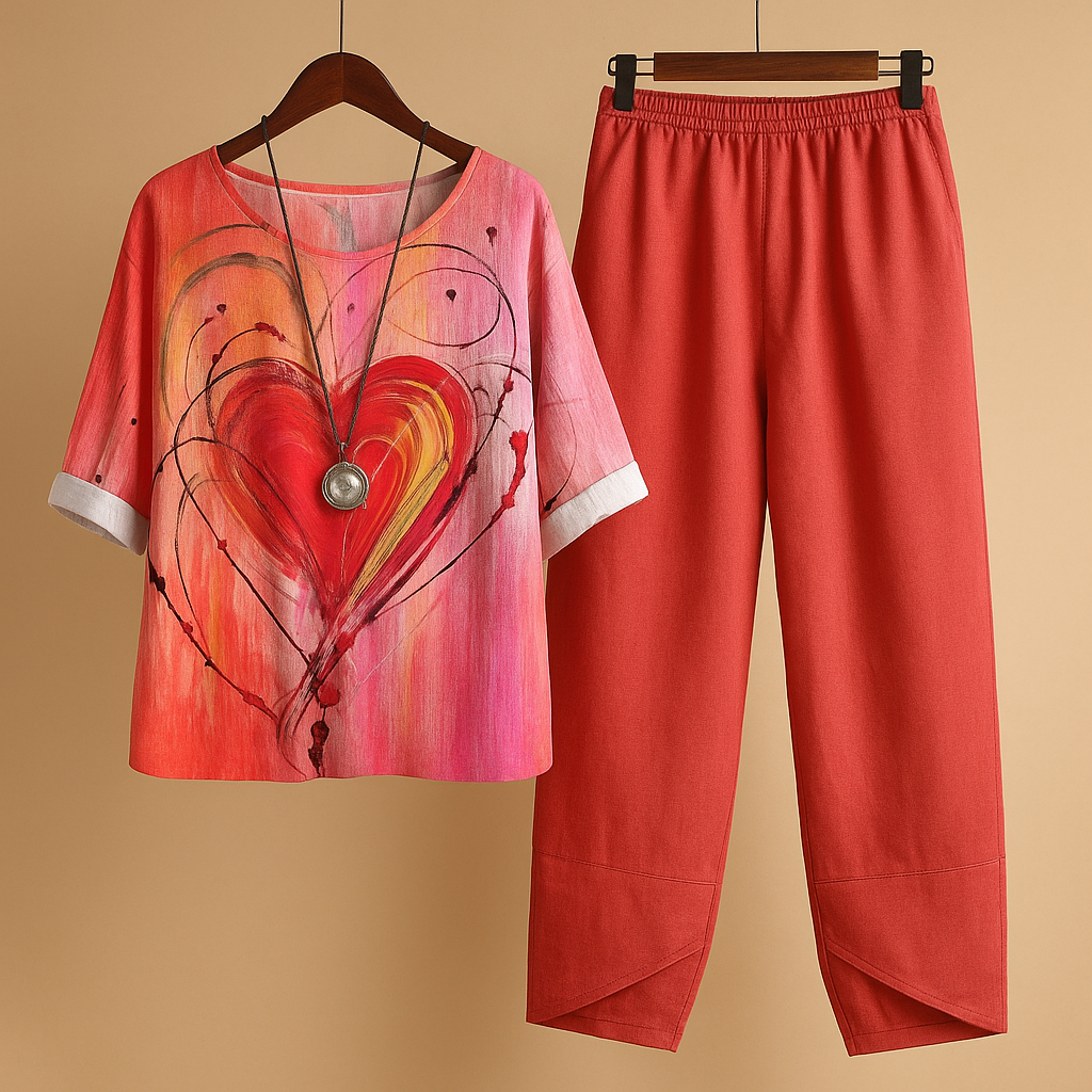 Light two-piece spring and summer set for women | Isla 1