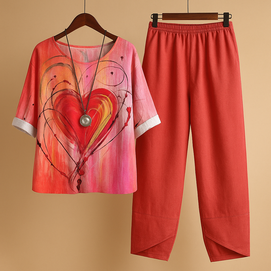 Light two-piece spring and summer set for women | Isla 1