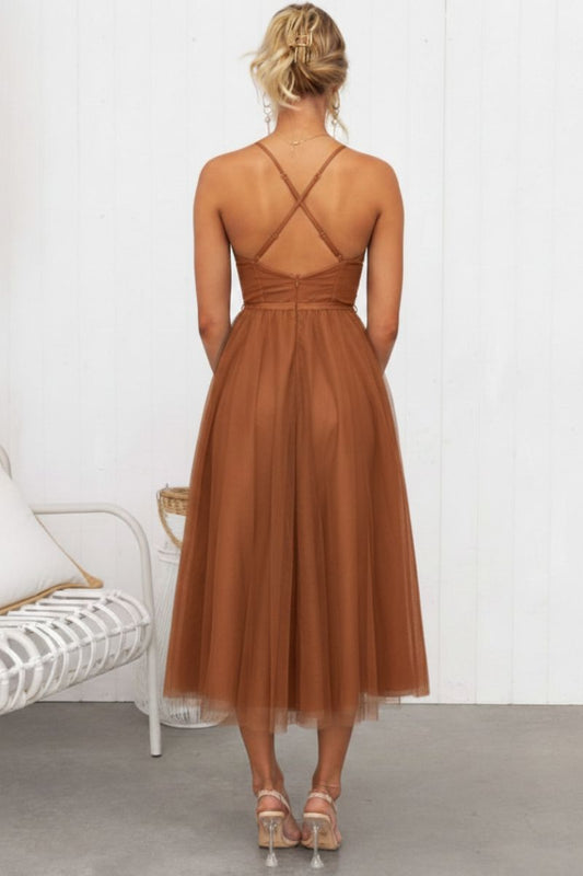 Lila | Romantic Floral Midi Dress with Sweetheart Neckline 1