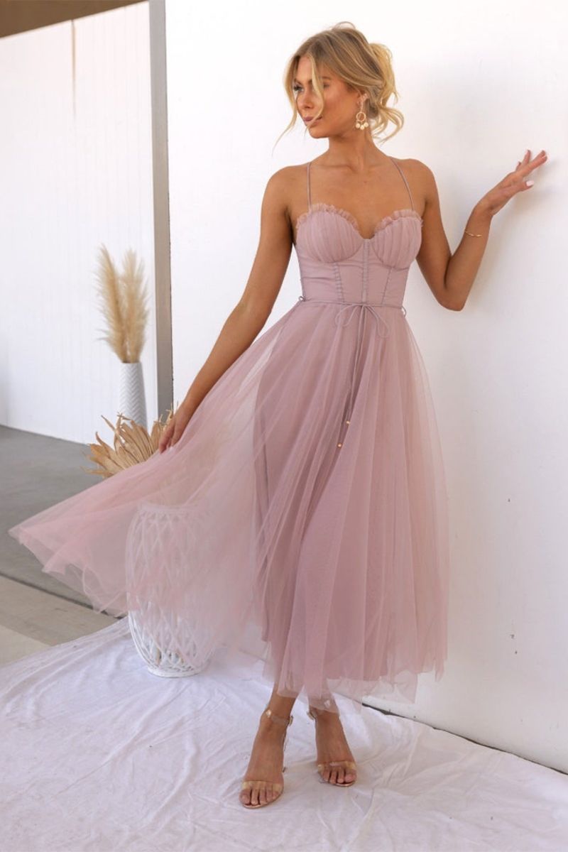 Lila | Romantic Floral Midi Dress with Sweetheart Neckline 4