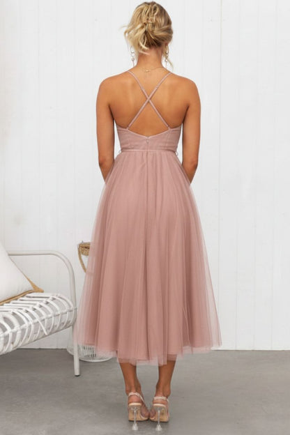 Lila | Romantic Floral Midi Dress with Sweetheart Neckline 5