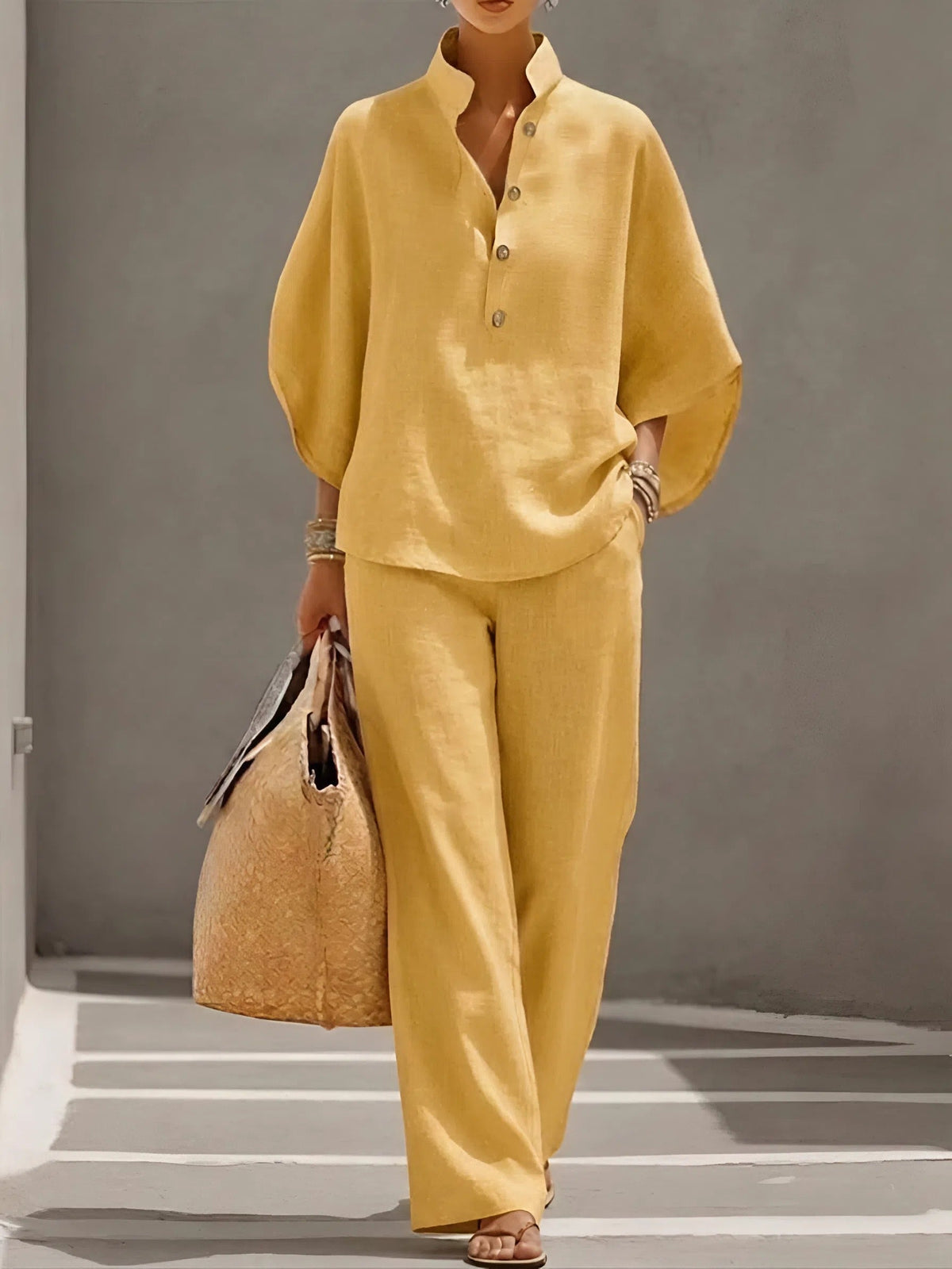 Lilia | Button Up Blouse Relaxed Set 6