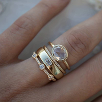 Lily - Collection of Gold and Zirconia Rings 0